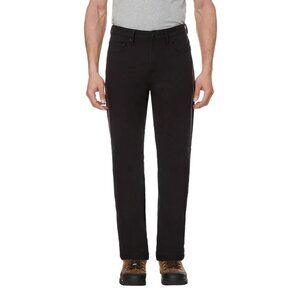 CAT Men's 32x32 Black Fleece-Lined Canvas Work Pants  G1838